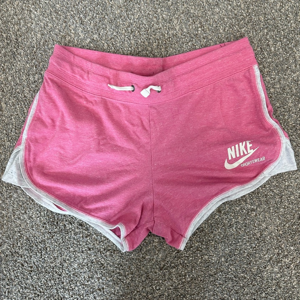 Nike Women’s Pink Athletic Shorts with Contrast Trim